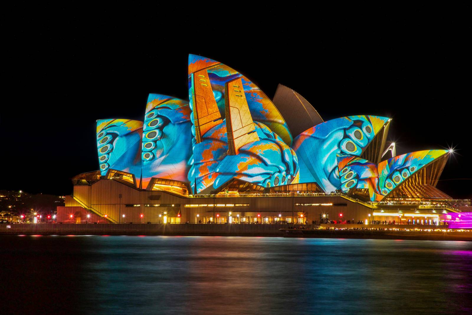 Sydney Opera House lit up at night, teaching jobs in Australia